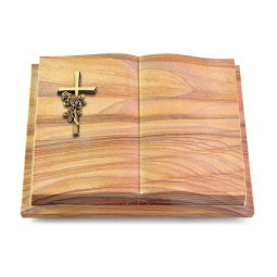 Grabbuch Livre Podest Folia/Rainbow Kreuz/Rose (Bronze)