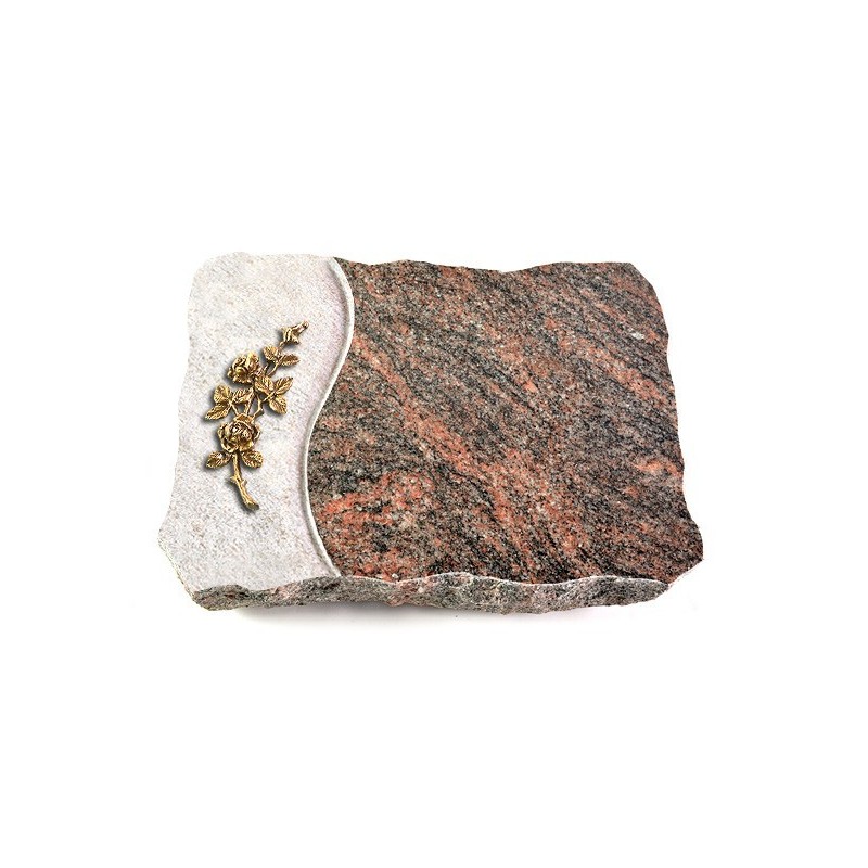 Grabplatte Himalaya Wave Rose 5 (Bronze)