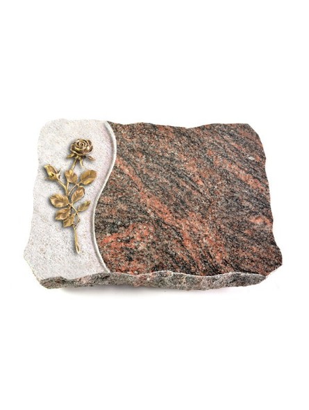 Grabplatte Himalaya Wave Rose 13 (Bronze)