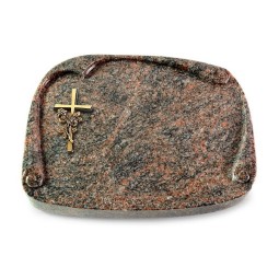 Grabbuch Papyros/Himalaya Kreuz/Rose (Bronze)