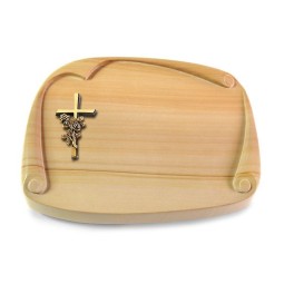 Grabbuch Papyros/Woodland Kreuz/Rose (Bronze)