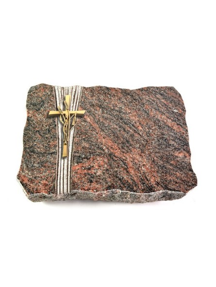 Grabplatte Himalaya Strikt Kreuz/Ähren (Bronze)