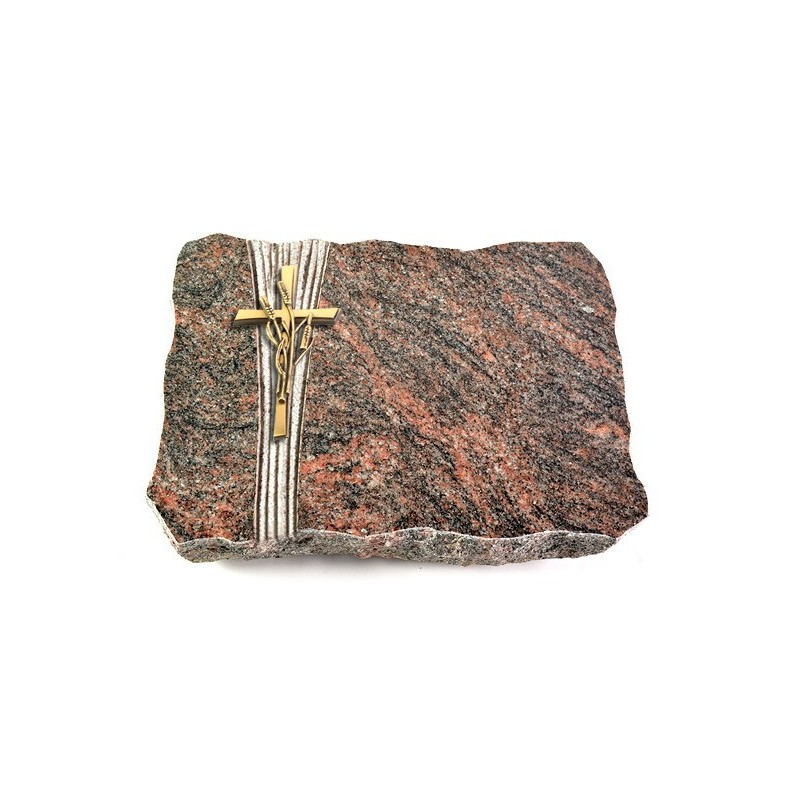 Grabplatte Himalaya Strikt Kreuz/Ähren (Bronze)
