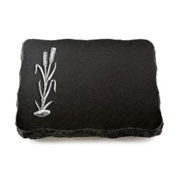 Grabplatte Indisch Black Pure Ähren 2 (Alu)