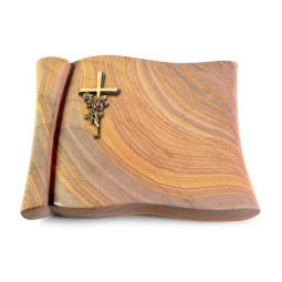 Grabbuch Voltaire/Rainbow Kreuz/Rose (Bronze)