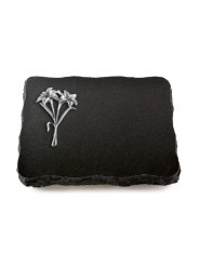 Grabplatte Indisch Black Pure Lilie (Alu)