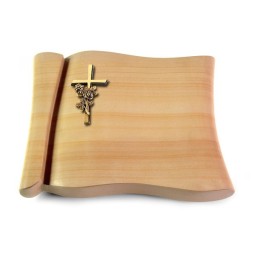 Grabbuch Voltaire/Woodland Kreuz/Rose (Bronze)