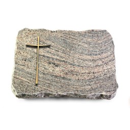 Grabplatte Juparana/Pure Kreuz 2 (Bronze)