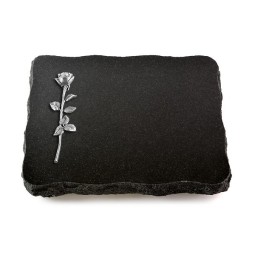 Grabplatte Indisch Black Pure Rose 12 (Alu)