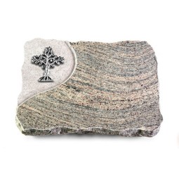 Grabplatte Juparana/Folio Baum 2 (Alu)