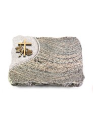 Grabplatte Juparana/Folio Kreuz 1 (Bronze)