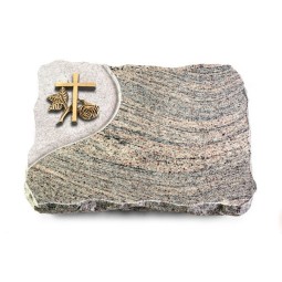 Grabplatte Juparana/Folio Kreuz 1 (Bronze)