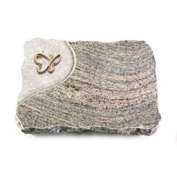 Grabplatte Juparana/Folio Papillon (Bronze)