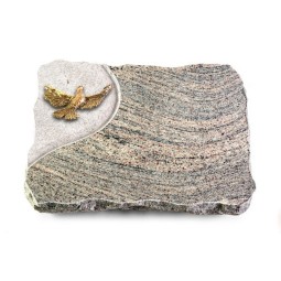 Grabplatte Juparana/Folio Taube (Bronze)