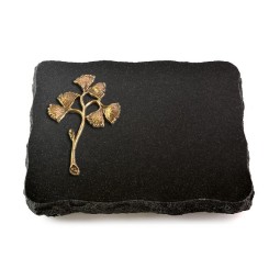 Grabplatte Indisch Black Pure Gingozweig 1 (Bronze)