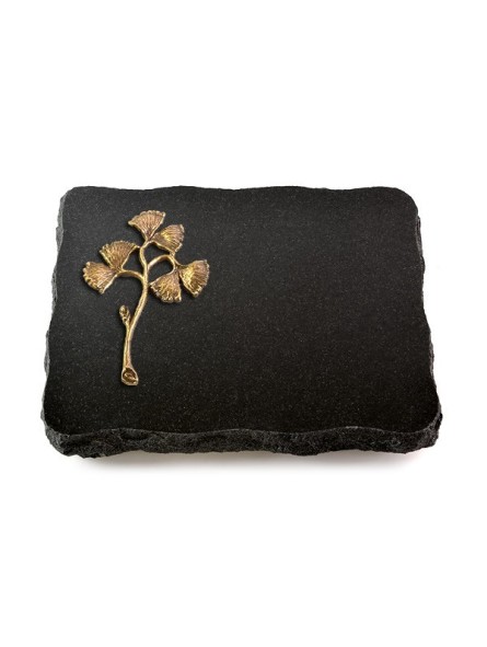 Grabplatte Indisch Black Pure Gingozweig 1 (Bronze)