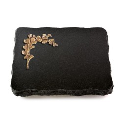 Grabplatte Indisch Black Pure Gingozweig 2 (Bronze)