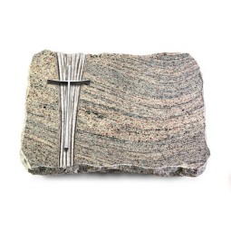 Grabplatte Juparana/Strikt Kreuz 2 (Alu)