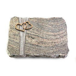 Grabplatte Juparana/Strikt Herzen (Bronze)