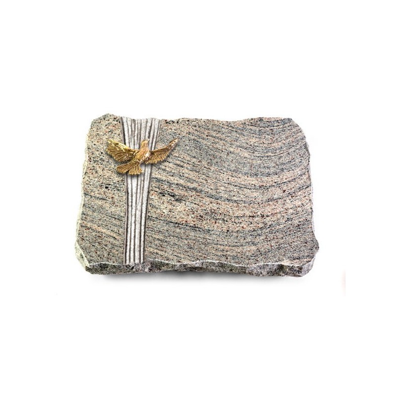 Grabplatte Juparana/Strikt Taube (Bronze)