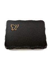 Grabplatte Indisch Black Pure Papillon (Bronze)