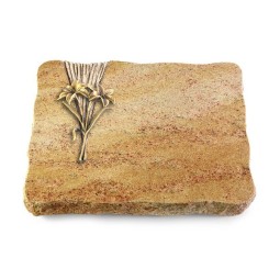 Grabplatte Kashmir/Delta Lilie (Bronze)