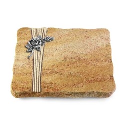 Grabplatte Kashmir/Strikt Rose 1 (Alu)