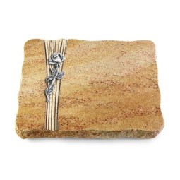 Grabplatte Kashmir/Strikt Rose 7 (Alu)