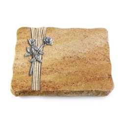 Grabplatte Kashmir/Strikt Rose 10 (Alu)