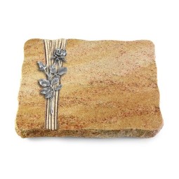 Grabplatte Kashmir/Strikt Rose 13 (Alu)