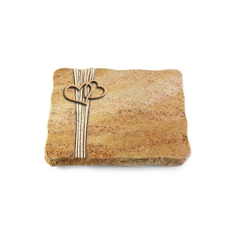 Grabplatte Kashmir/Strikt Herzen (Bronze)