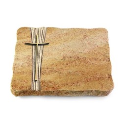 Grabplatte Kashmir/Strikt Kreuz 2 (Bronze)