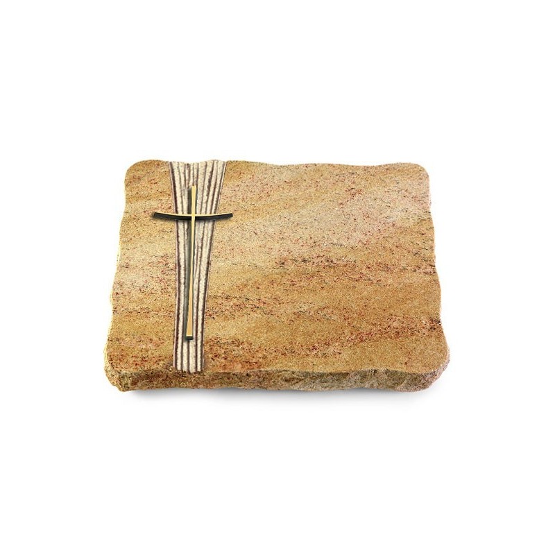 Grabplatte Kashmir/Strikt Kreuz 2 (Bronze)