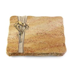 Grabplatte Kashmir/Strikt Lilie (Bronze)