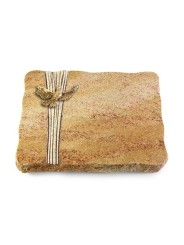 Grabplatte Kashmir/Strikt Taube (Bronze)