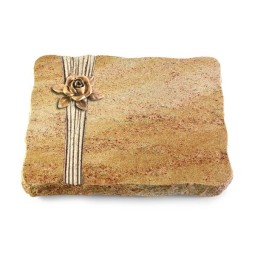 Grabplatte Kashmir/Strikt Rose 4 (Bronze)