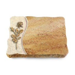 Grabplatte Kashmir/Wave Rose 13 (Bronze)