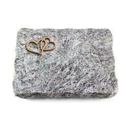 Grabplatte Marina Blue/Pure Herzen (Bronze)