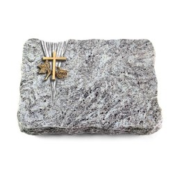 Grabplatte Marina Blue/Delta Kreuz 1 (Bronze)