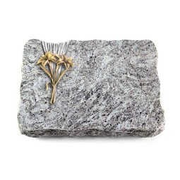 Grabplatte Marina Blue/Delta Lilie (Bronze)