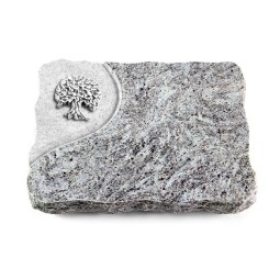 Grabplatte Marina Blue/Folio Baum 3 (Alu)