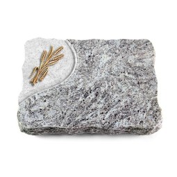 Grabplatte Marina Blue/Folio Ähren 1 (Bronze)