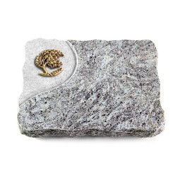 Grabplatte Marina Blue/Folio Baum 1 (Bronze)