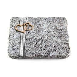 Grabplatte Marina Blue/Strikt Herzen (Bronze)