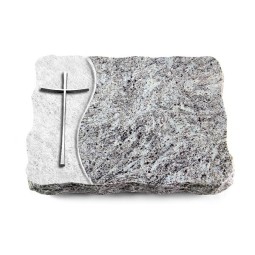 Grabplatte Marina Blue/Wave Kreuz 2 (Alu)