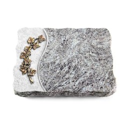 Grabplatte Marina Blue/Wave Efeu (Bronze)