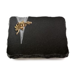 Grabplatte Indisch Black Delta Rose 1 (Bronze)