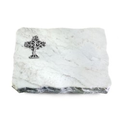 Grabplatte Omega Marmor/Pure Baum 2 (Alu)