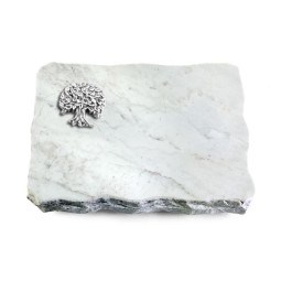 Grabplatte Omega Marmor/Pure Baum 3 (Alu)