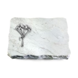 Grabplatte Omega Marmor/Pure Lilie (Alu)